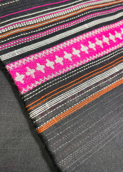 Black & Hot Pink Border Dupatta