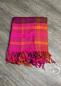 Magenta Pink Woven Shawl