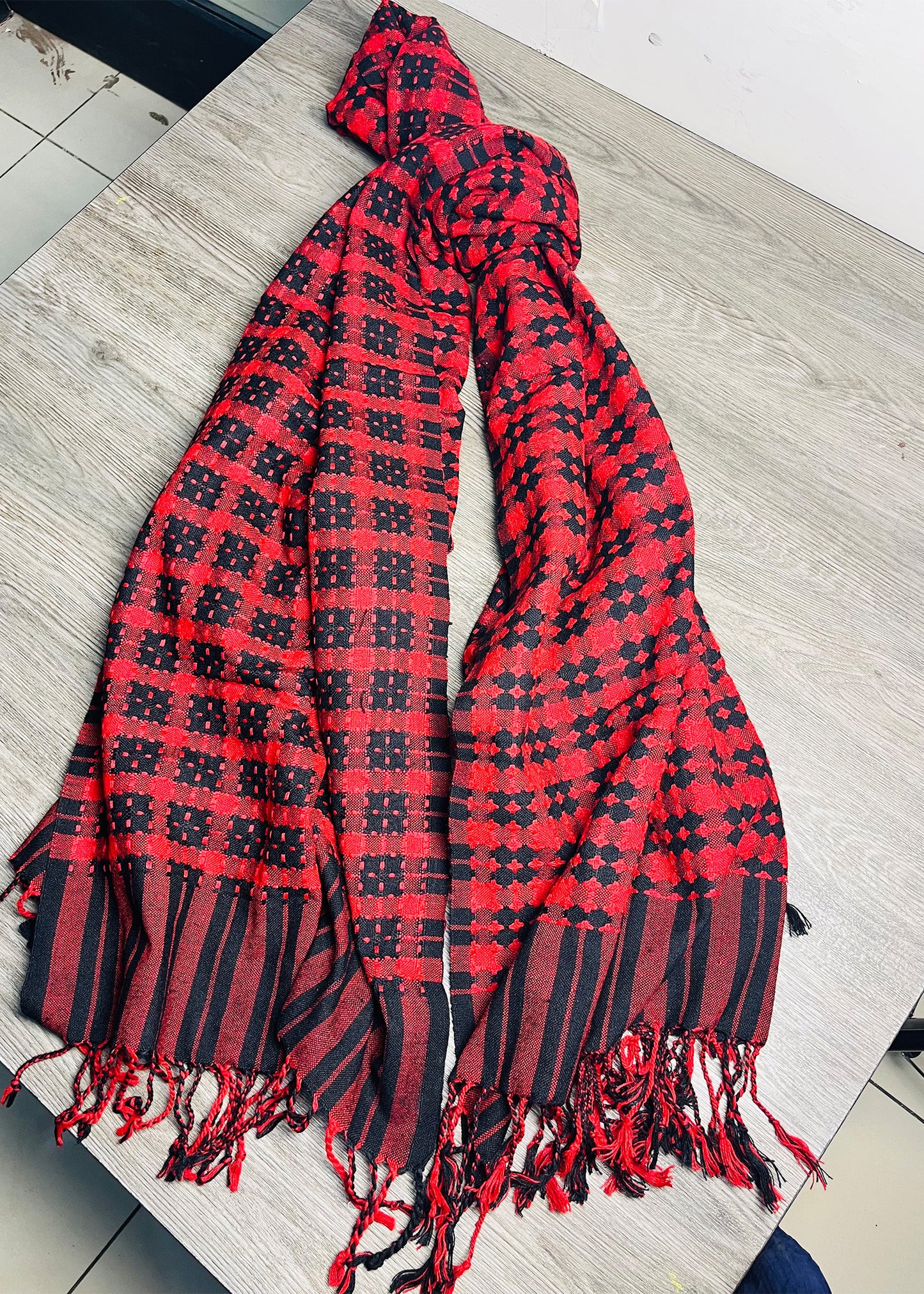 Fiery Red Shawl