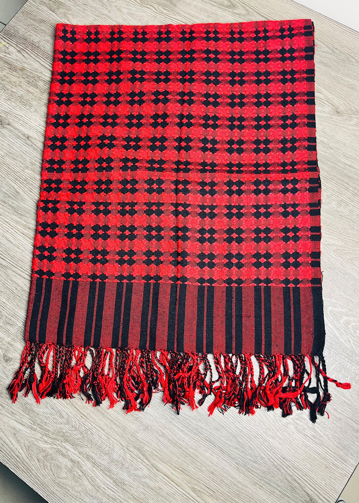 Fiery Red Shawl