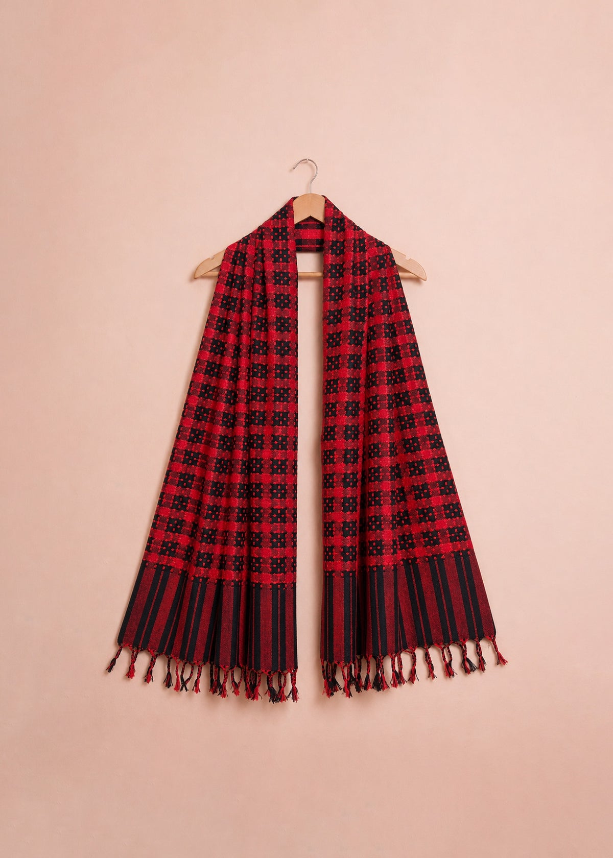 Fiery Red Shawl
