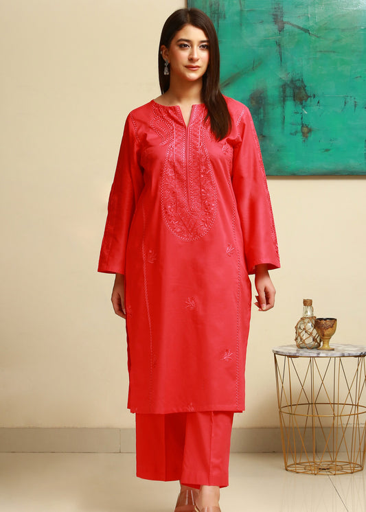Ruby Essence – Embroidered Premium Lawn Two-Piece