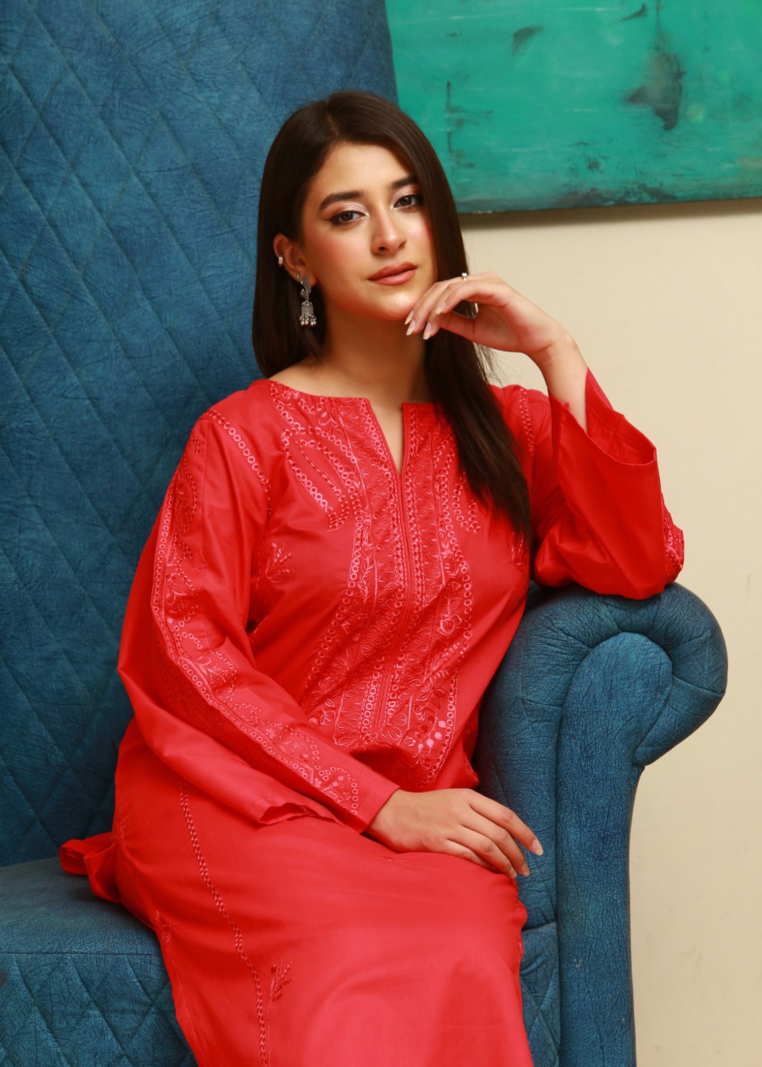 Ruby Essence – Embroidered Premium Lawn Two-Piece