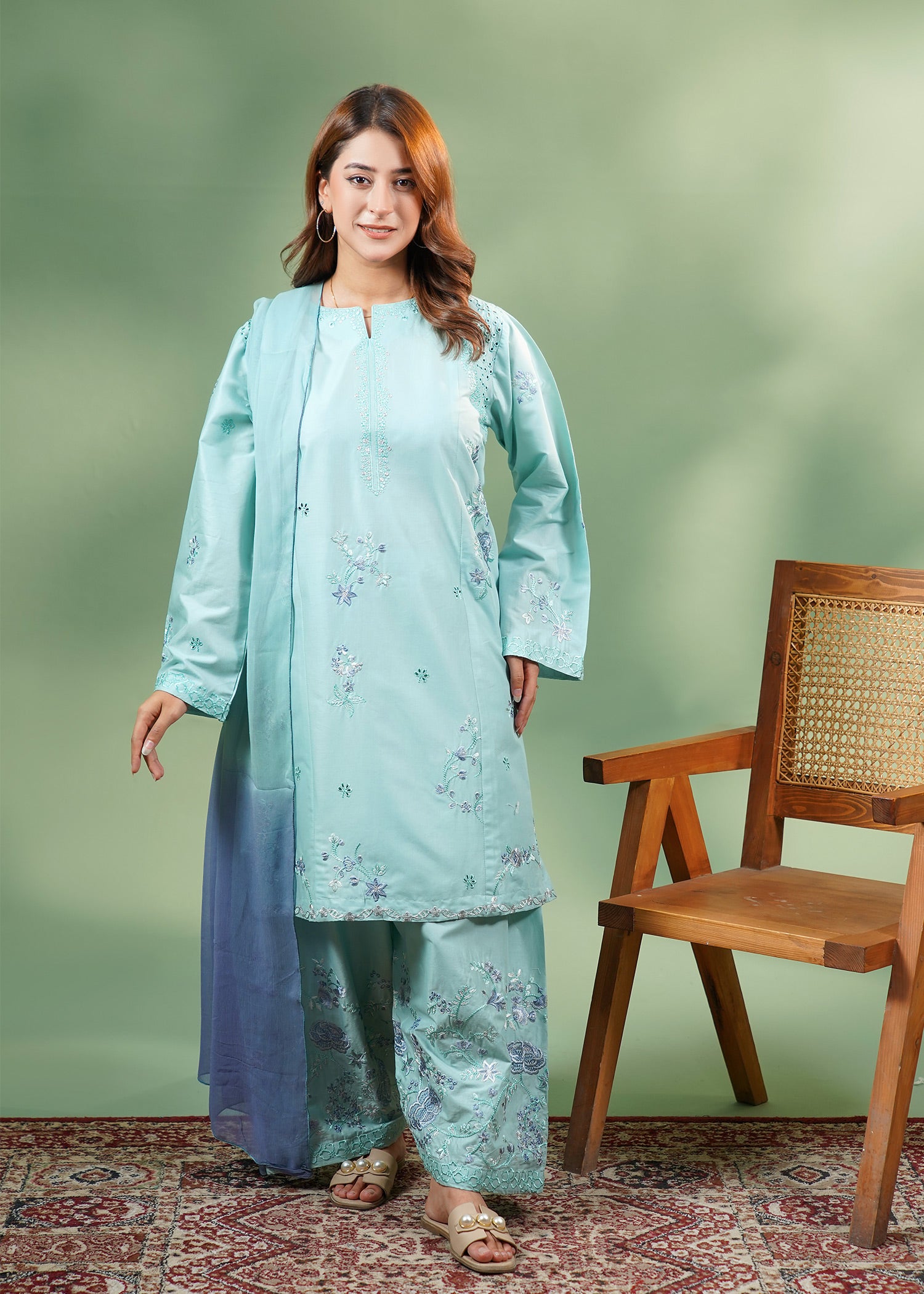 Mint Serenity 3-piece lawn set