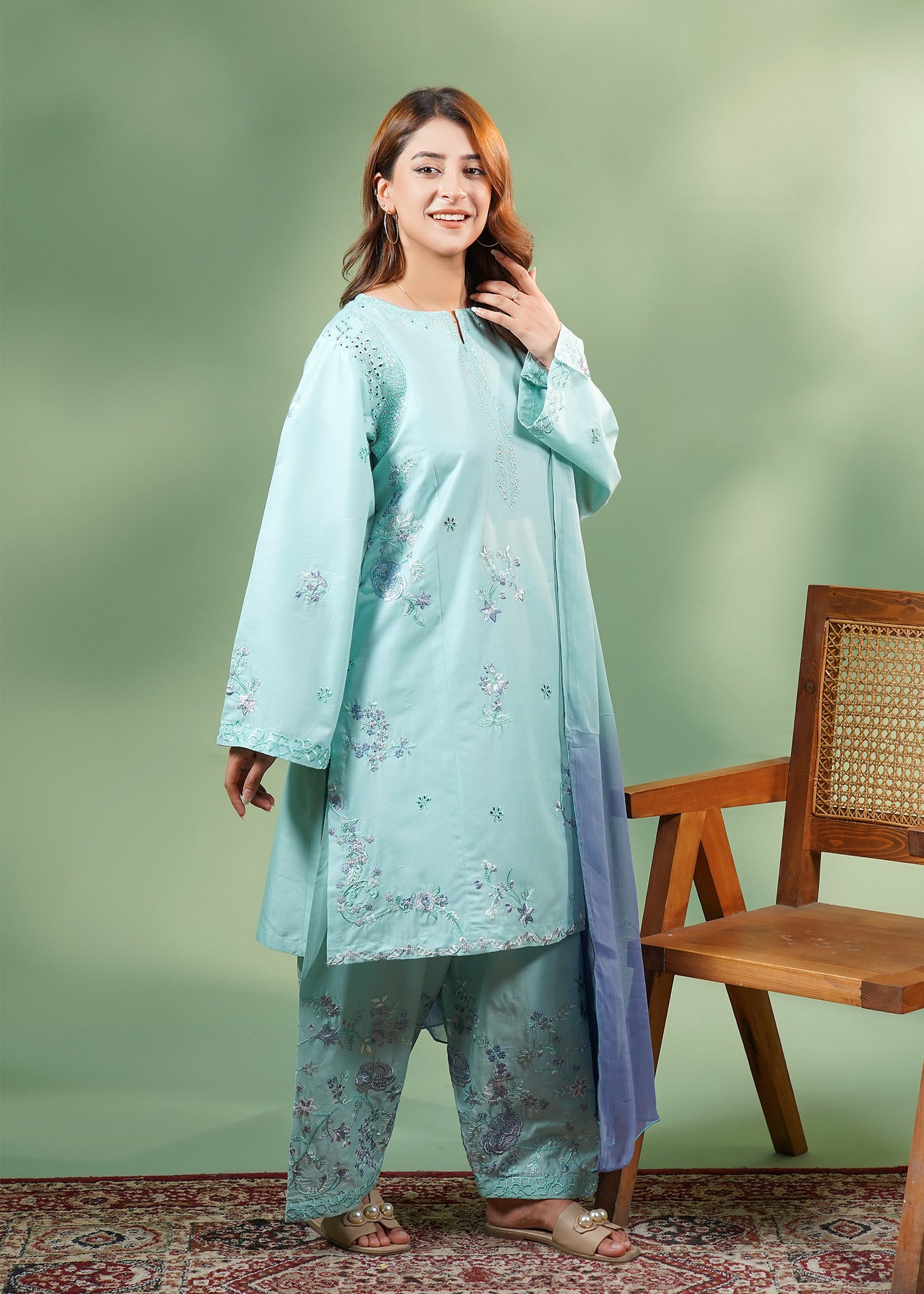 Mint Serenity 3-piece lawn set