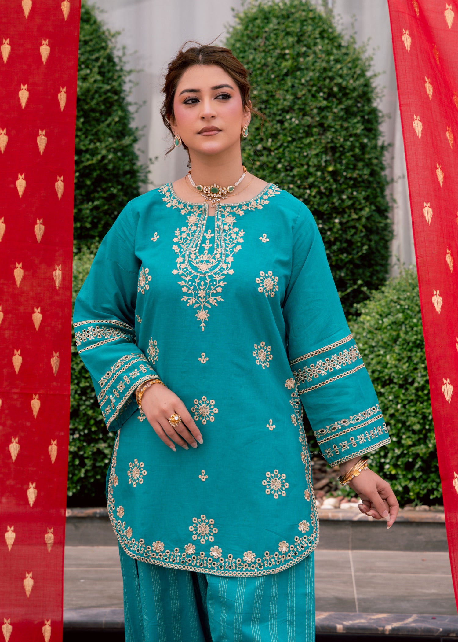 Zehra Teal – Embroidered Premium Lawn Two-Piece