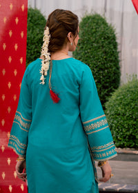 Zehra Teal – Embroidered Premium Lawn Two-Piece