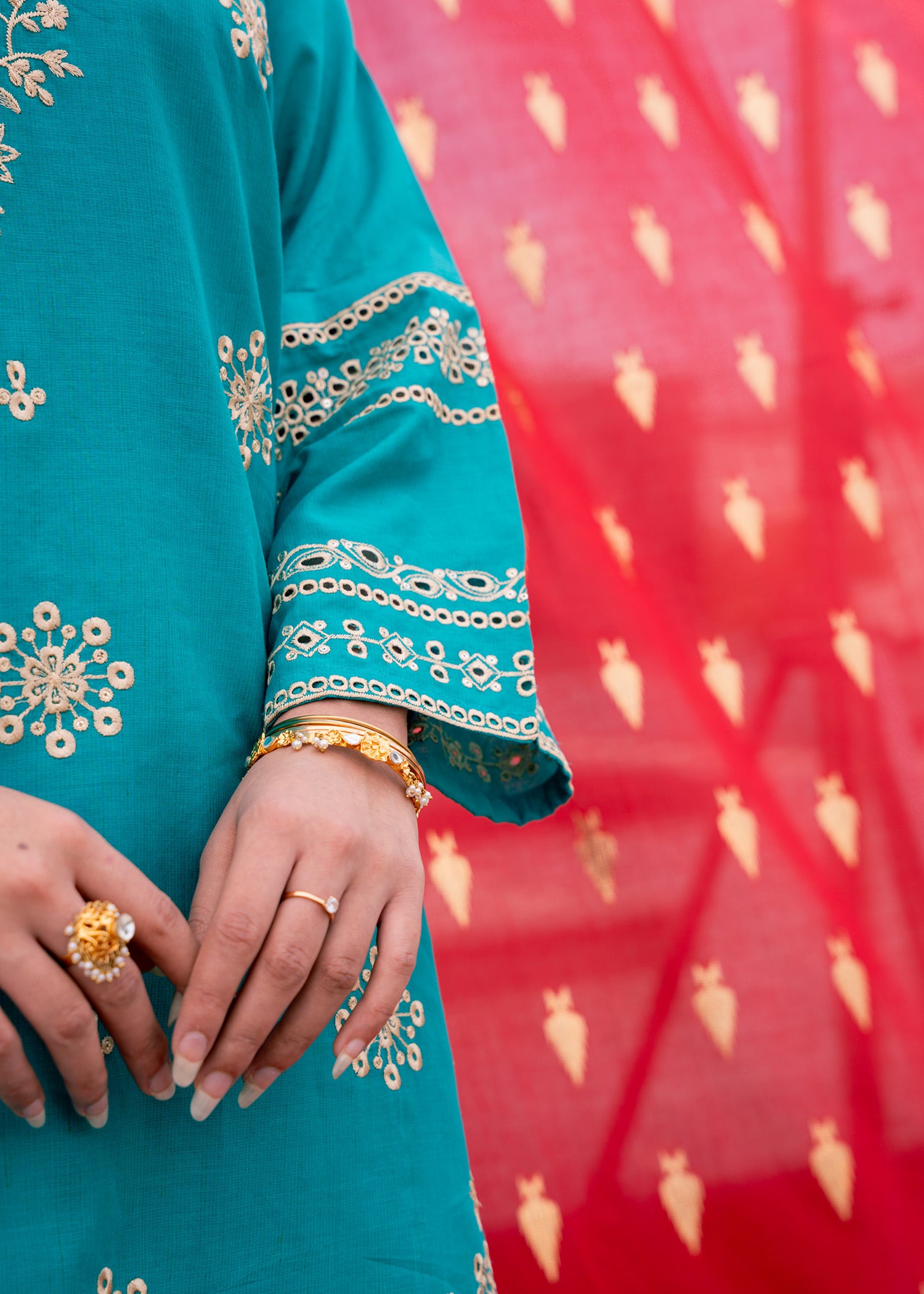 Zehra Teal – Embroidered Premium Lawn Two-Piece