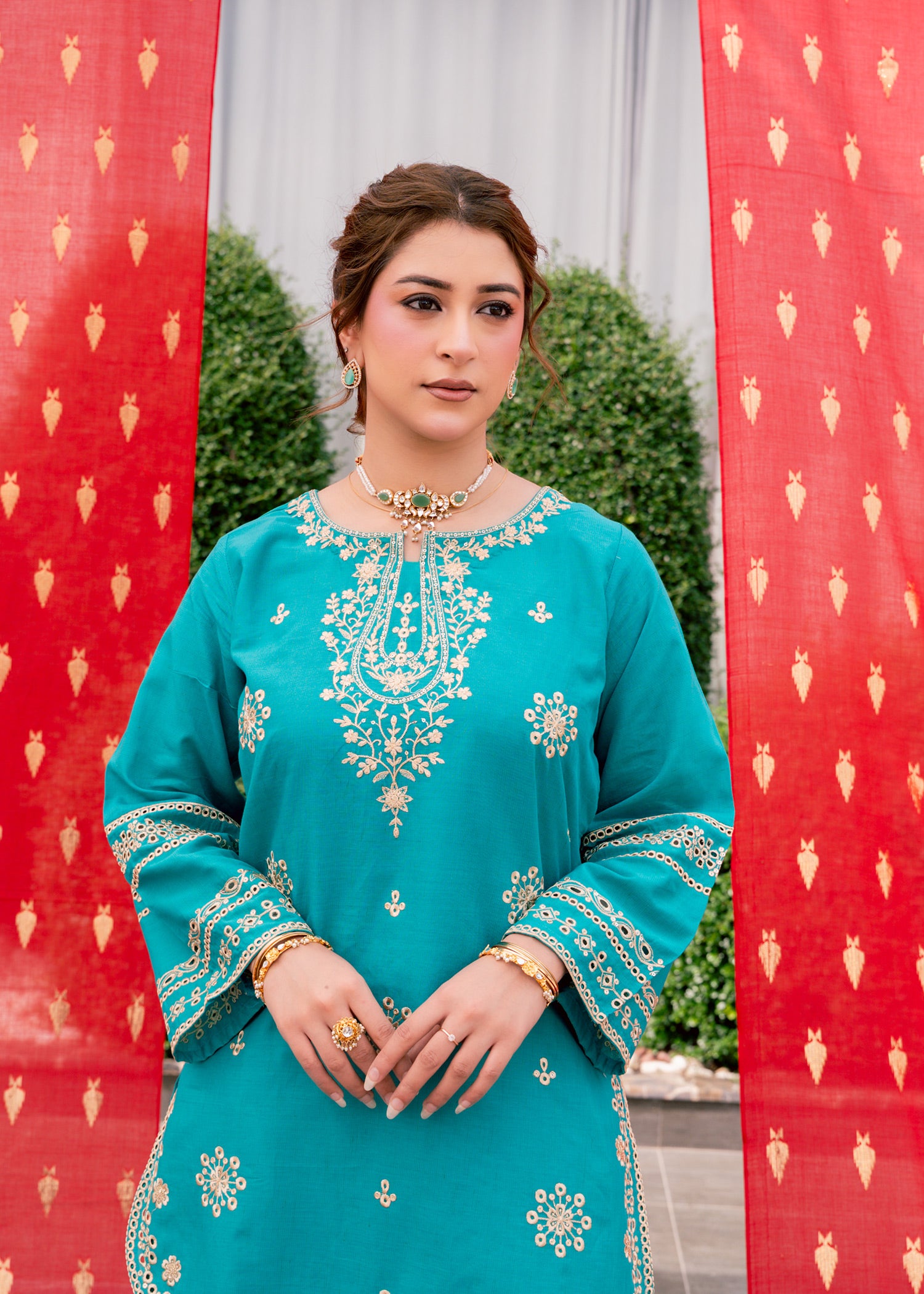 Zehra Teal – Embroidered Premium Lawn Two-Piece