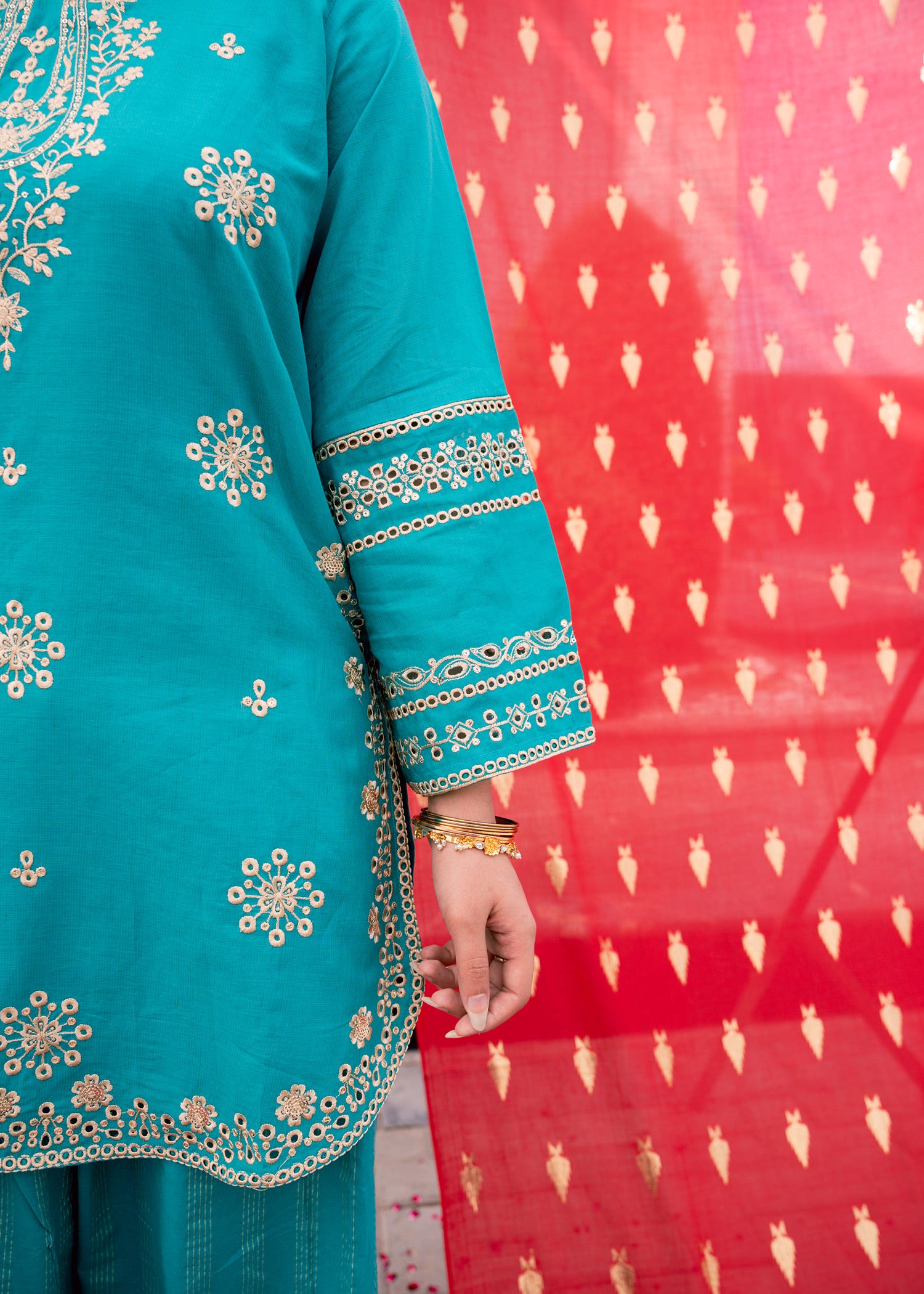 Zehra Teal – Embroidered Premium Lawn Two-Piece