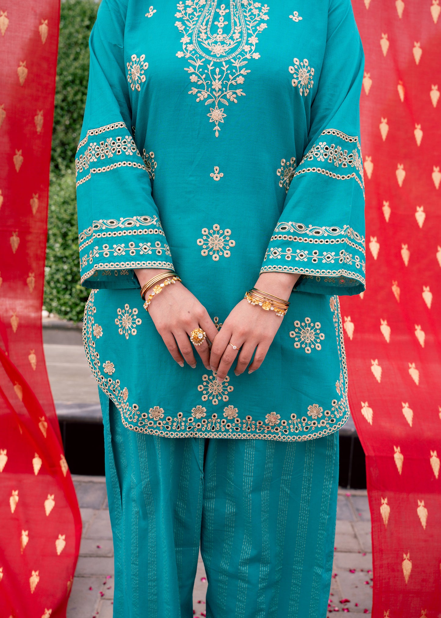 Zehra Teal – Embroidered Premium Lawn Two-Piece