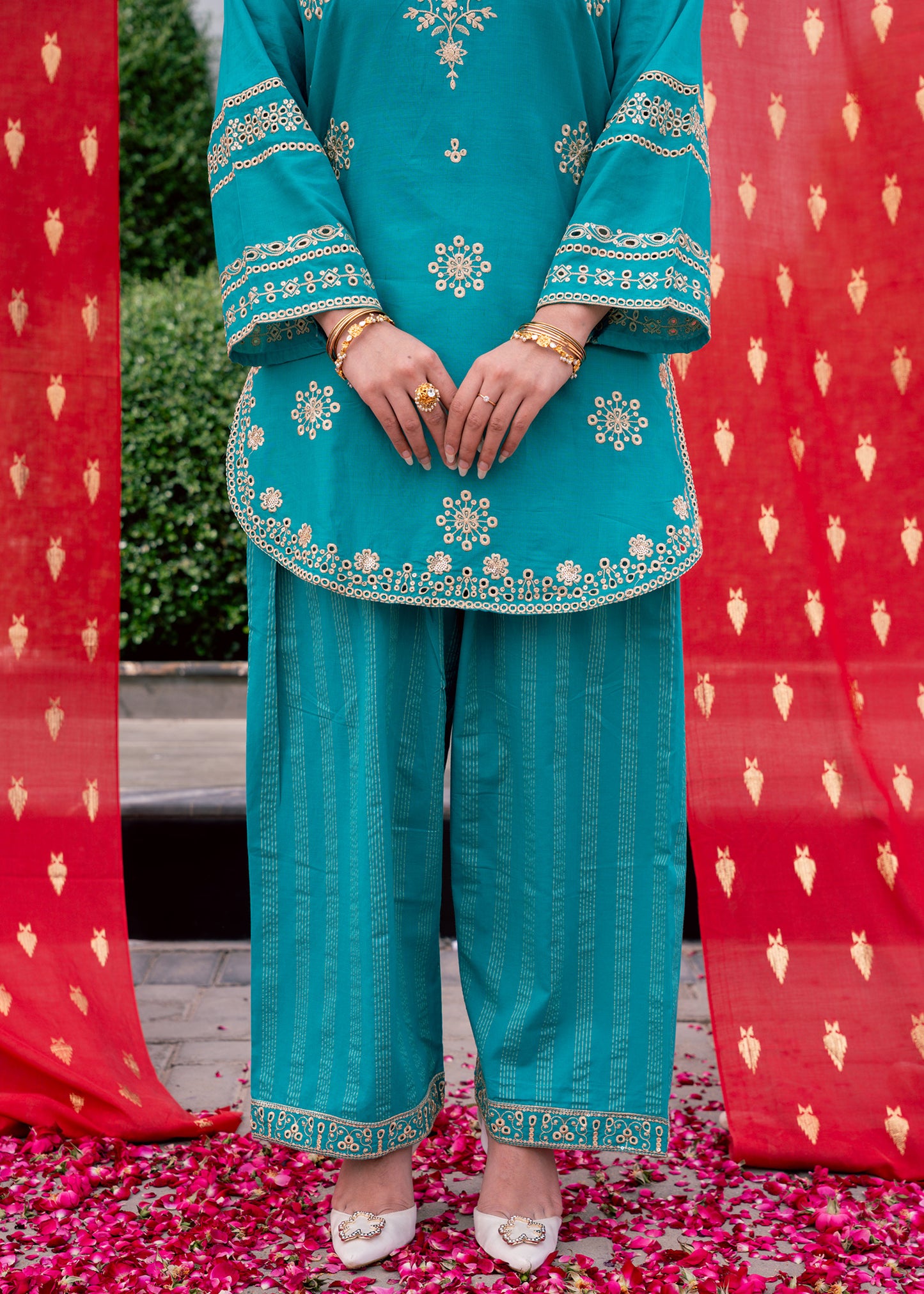 Zehra Teal – Embroidered Premium Lawn Two-Piece