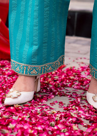 Zehra Teal – Embroidered Premium Lawn Two-Piece
