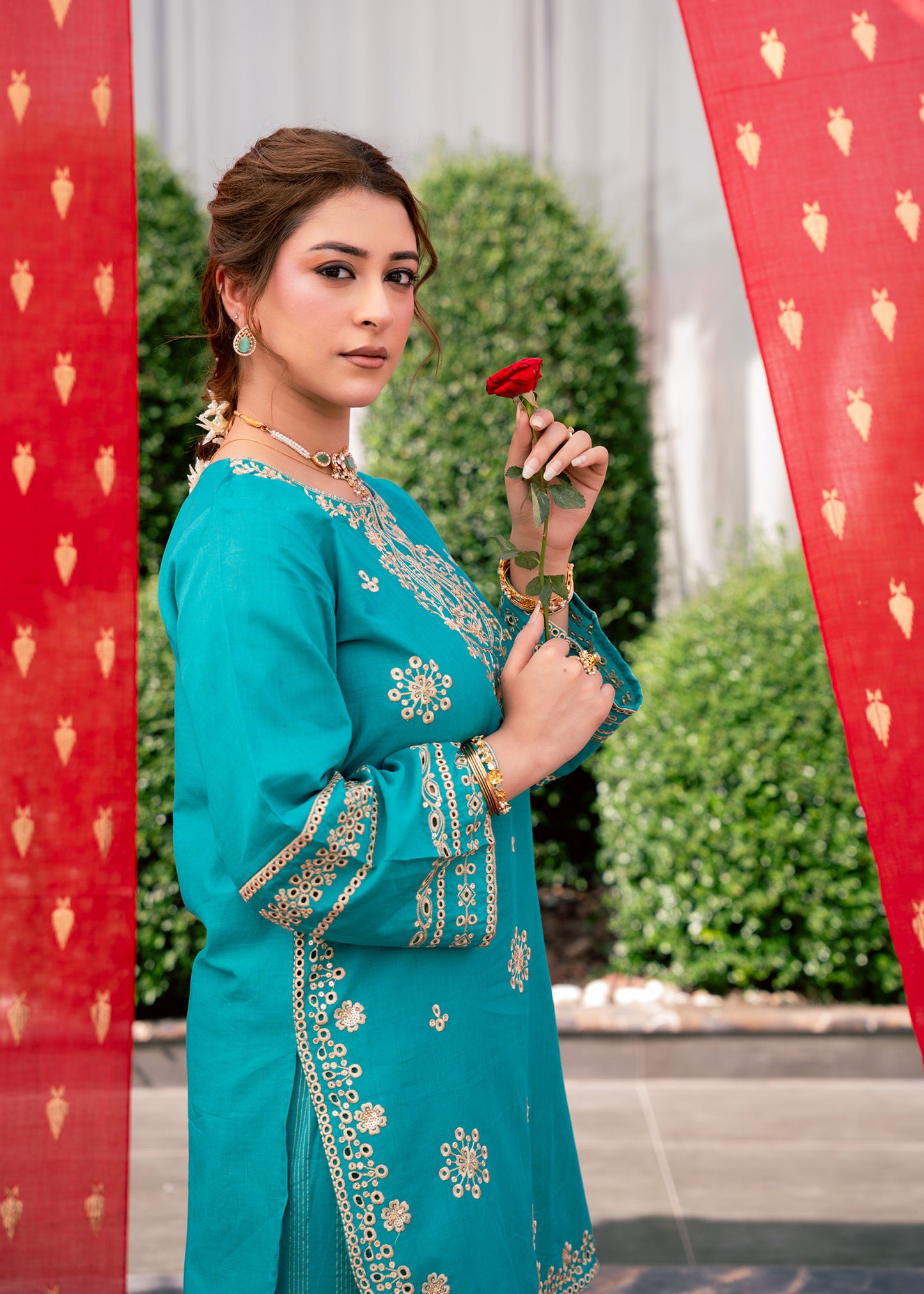 Zehra Teal – Embroidered Premium Lawn Two-Piece