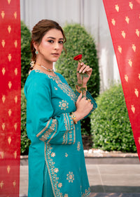 Zehra Teal – Embroidered Premium Lawn Two-Piece