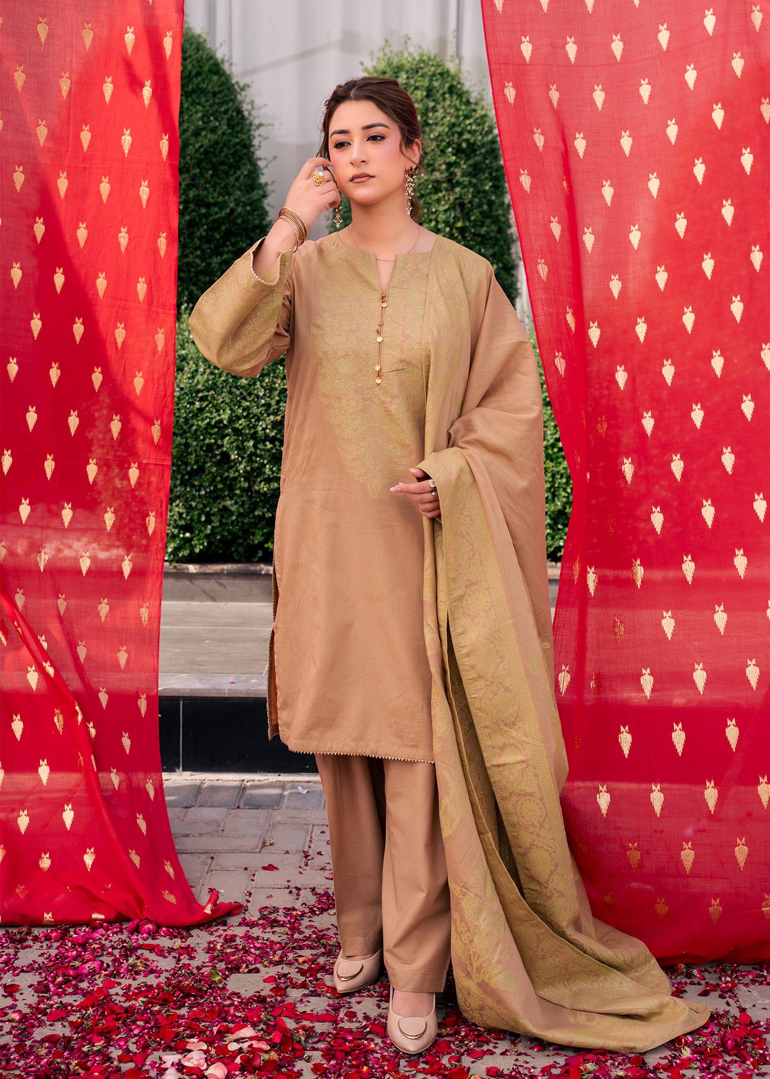 Skin Glow Jacquard 3 Piece