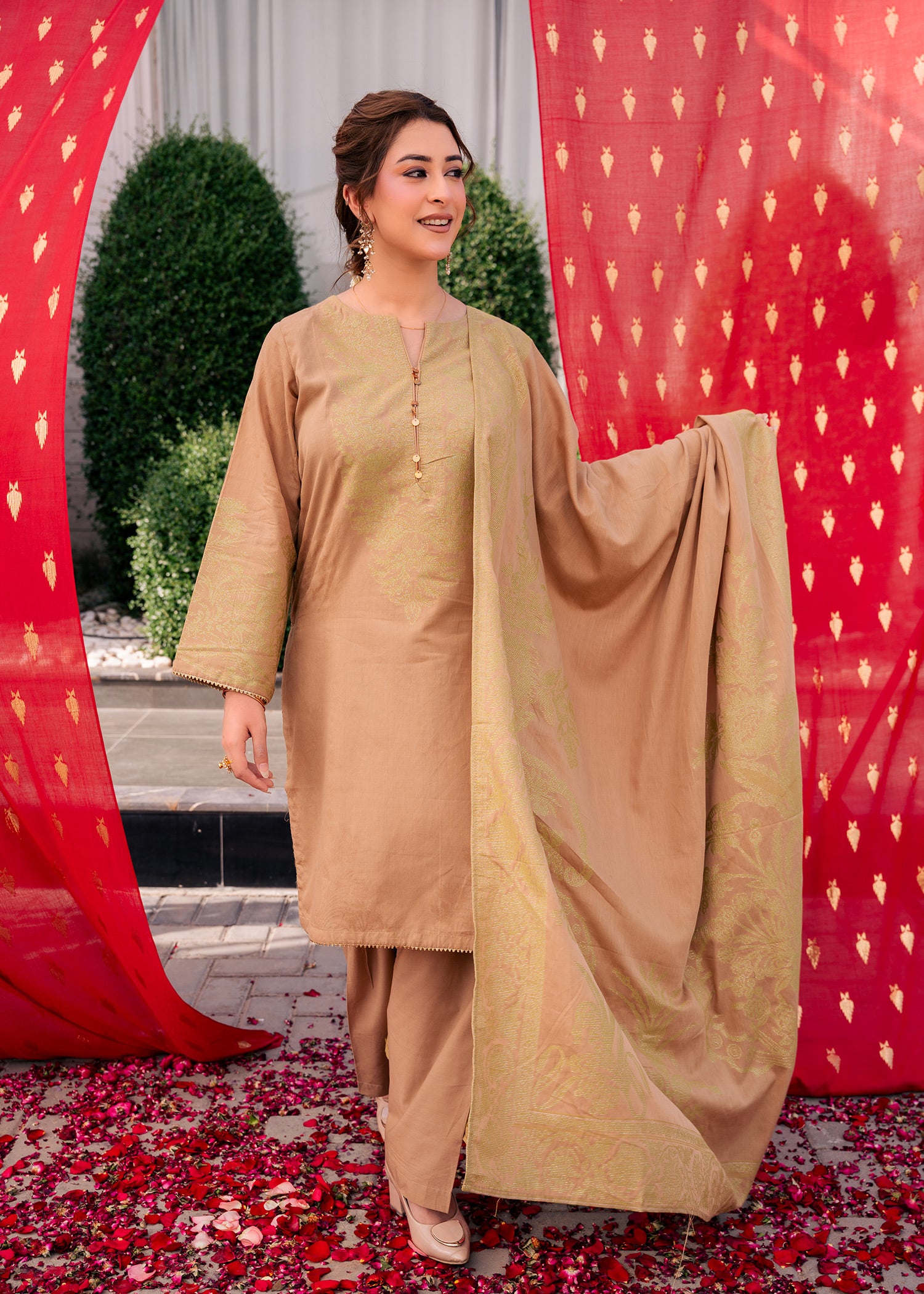 Skin Glow Jacquard 3 Piece