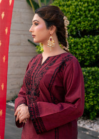 Mehrun Noir – Embroidered Two-Tone Two-Piece
