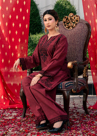 Mehrun Noir – Embroidered Two-Tone Two-Piece