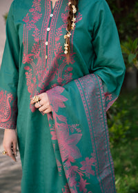 Emerald Bloom Jacquard 3-Piece