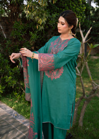 Emerald Bloom Jacquard 3-Piece
