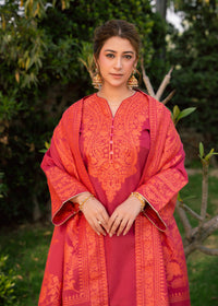 Pink Ember Royale Jacquard 3 Piece
