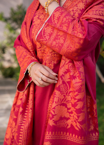 Pink Ember Royale Jacquard 3 Piece