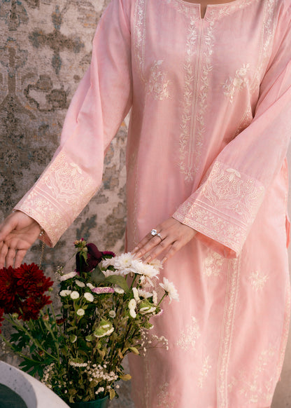 Blush Serenity Pink-Embroidered Lawn Two-Piece