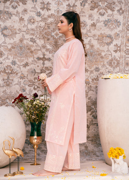 Blush Serenity Pink-Embroidered Lawn Two-Piece