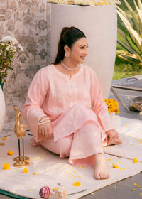 Blush Serenity Pink-Embroidered Lawn Two-Piece