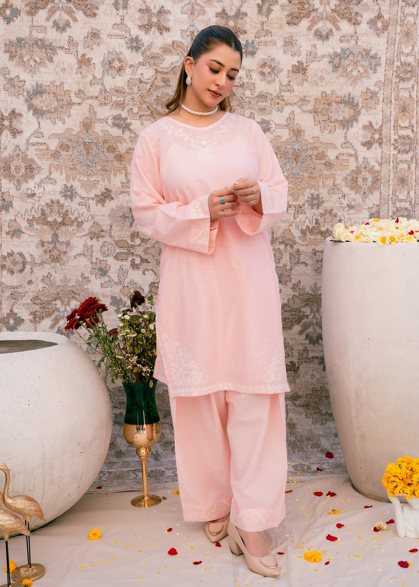 Blush Serenity – Embroidered Lawn Two-Piece