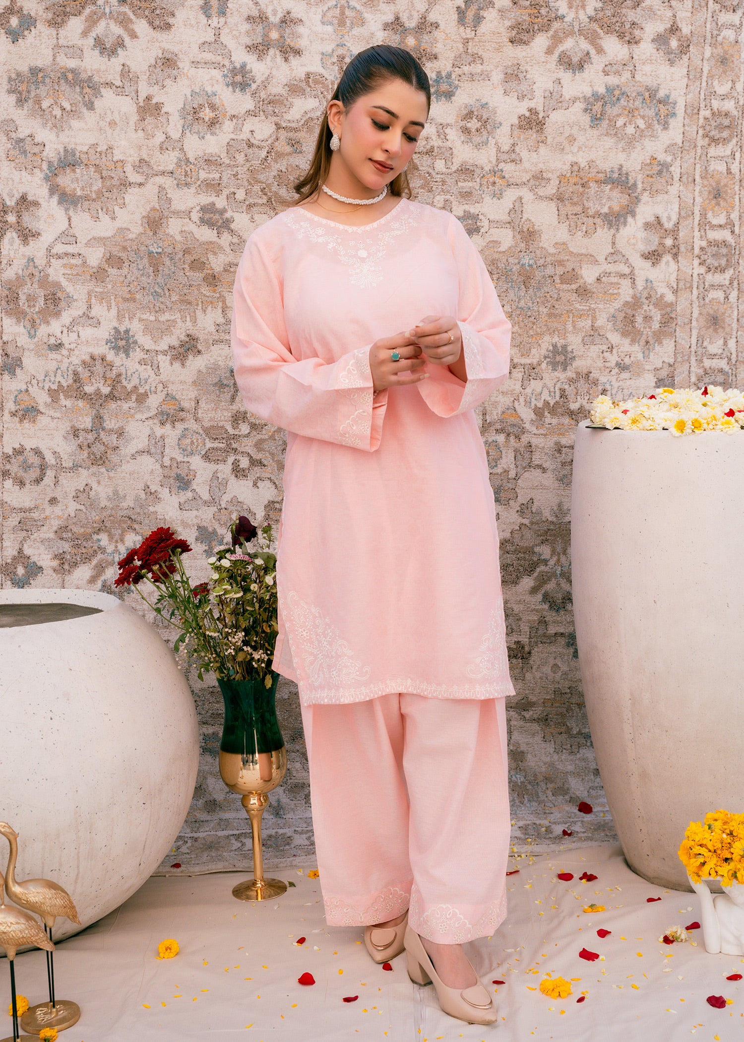 Blush Serenity – Embroidered Lawn Two-Piece