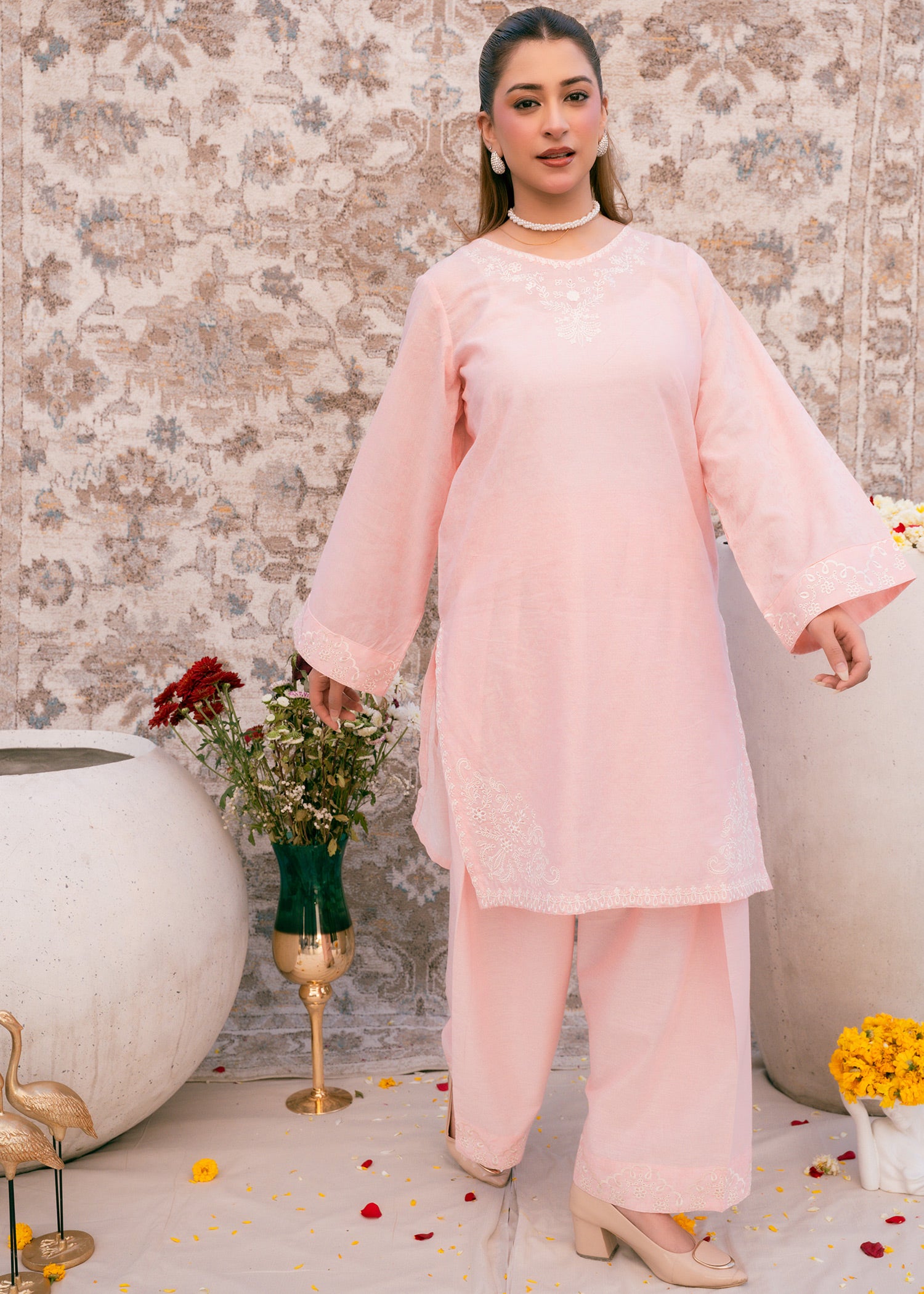 Blush Serenity – Embroidered Lawn Two-Piece