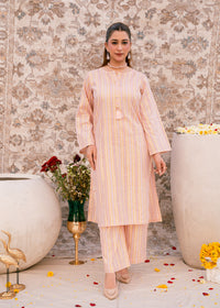 Blush Noor – Striped Jacquard Three-Piece