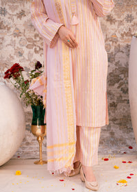 Blush Noor – Striped Jacquard Three-Piece