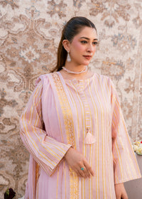 Blush Noor – Striped Jacquard Three-Piece