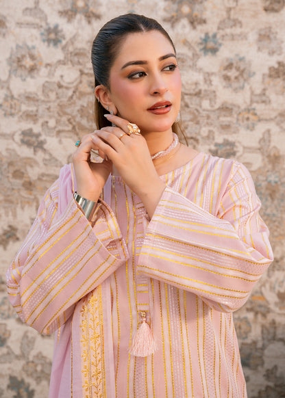 Blush Noor – Striped Jacquard Three-Piece