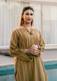 Olive Muse – Striped Jacquard Two-Piece