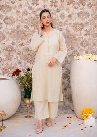 Ivory Zehra – Check Jacquard Two-Piece