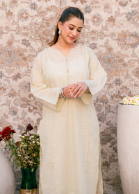 Ivory Zehra – Check Jacquard Two-Piece