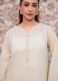 Ivory Zehra – Check Jacquard Two-Piece