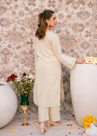 Ivory Zehra – Check Jacquard Two-Piece