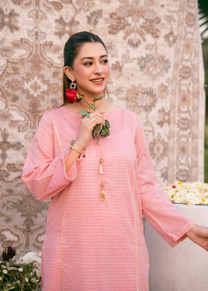 Blush Zehra – Check Jacquard Two-Piece
