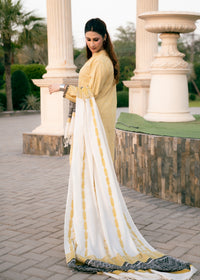 Sunlit Mustard Jacquard 3 Piece Suit
