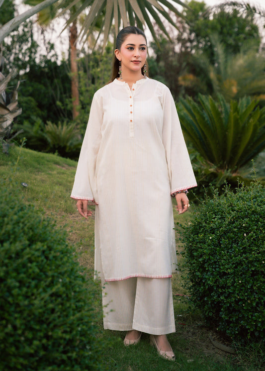 Ivory Grace – Textured Lawn Two-Piece