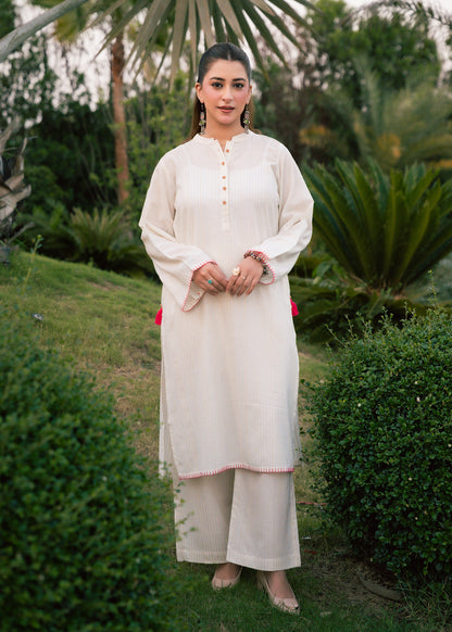 Ivory Grace – Textured Lawn Two-Piece