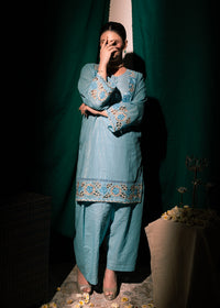 Aqua Zeenat – Embroidered Karandi Two-Piece