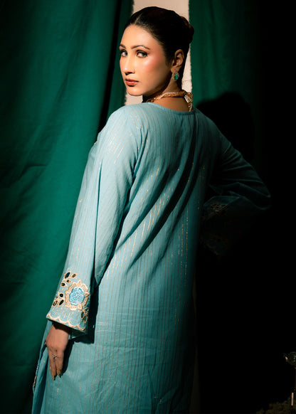 Aqua Zeenat – Embroidered Karandi Two-Piece