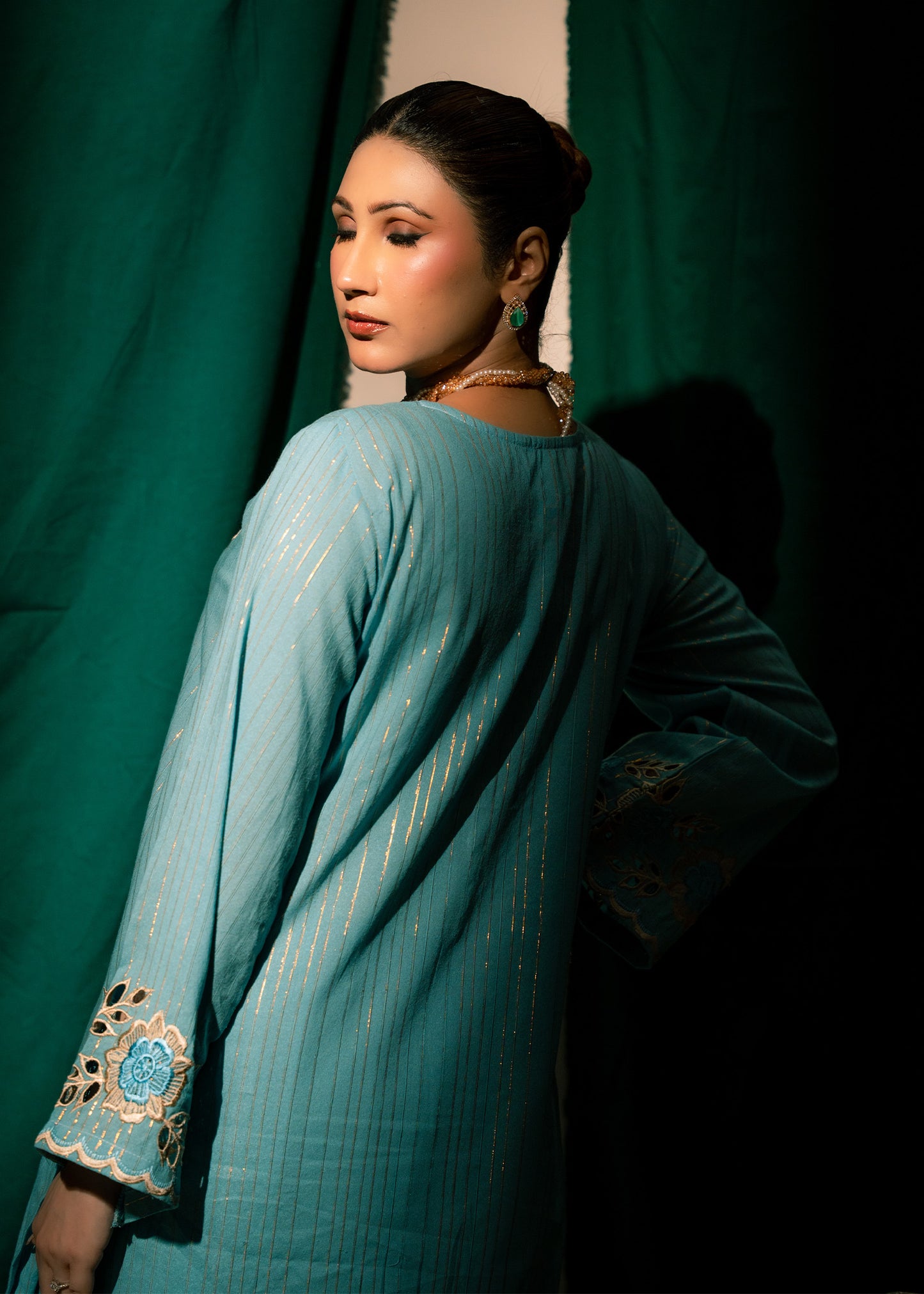 Aqua Zeenat – Embroidered Karandi Two-Piece