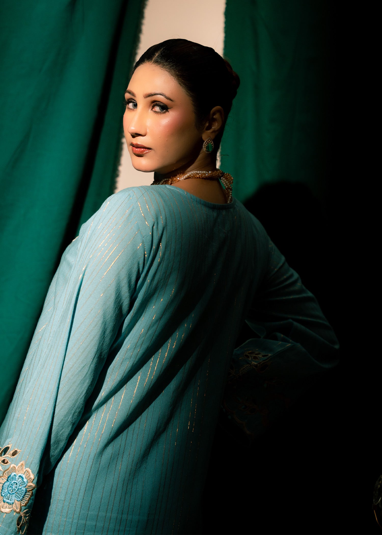 Aqua Zeenat – Embroidered Karandi Two-Piece